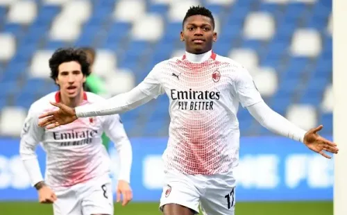 Rafael Leão marcó el gol más rápido en la historia de la Serie A contra el Sassuolo, solo se demoró 6.2 segundos. (Foto: Getty)