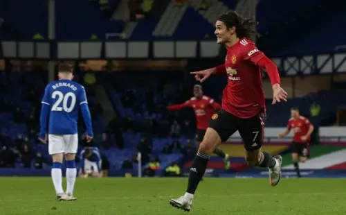 El Everton cayó sobre la hora ante el Manchester United en los cuartos de final de la Carabao Cup. Foto: Getty images.