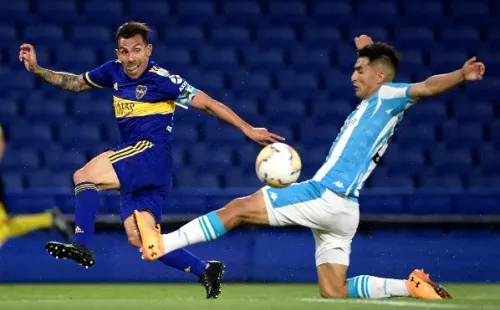 Carlos Tevez no pudo estar con su pareja en el día de su aniversario por el duelo entre Boca Juniors y Racing en Copa Libertadores. Foto: Getty Images