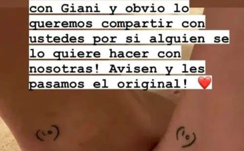 El tatuaje de Dalma y Gianinna en memoria de Diego Armando Maradona