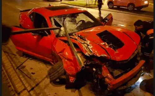 El accidente que sufrió Nano Calderón poco después.