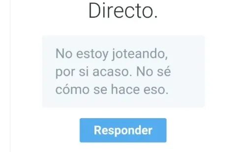 Un pantallazo del mensaje privado que @TheRealLarryMoe envió a @aleosorivera.