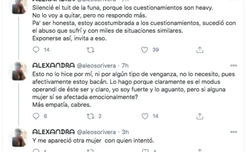 Las últimas publicaciones de@aleosorivera sobre sus afirmaciones en contra de@TheRealLarryMoe.