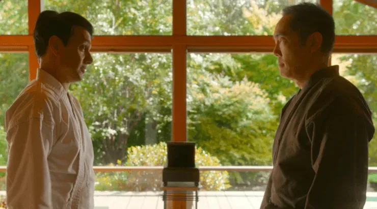 Daniel LaRusso frente a frente con Chozen, en Cobra Kai.