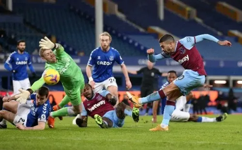 West Ham trabajó duro para llevarse el agónico triunfo ante el Everton. Foto: Getty Images