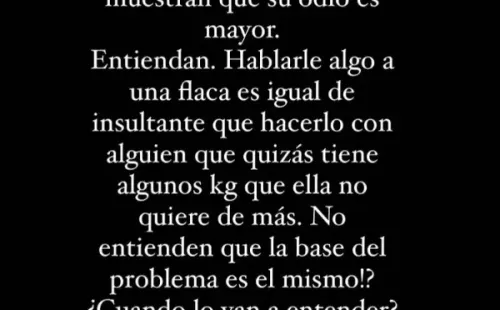 La defensa de Daniela Castro en Instagram.(2)