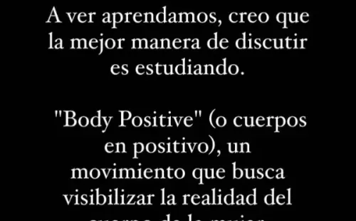 La defensa de Daniela Castro en Instagram.(4)