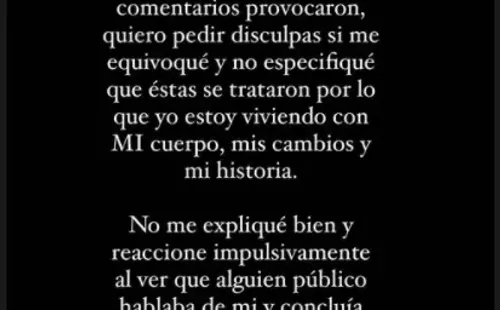 Las disculpas de Daniela Castro por la polémica sobre el Body Positive.(1)