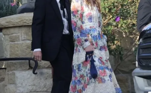Harry Styles junto a Olivia Wilde en el matrimonio que vivieron el fin de semana recién pasado en California.(1)