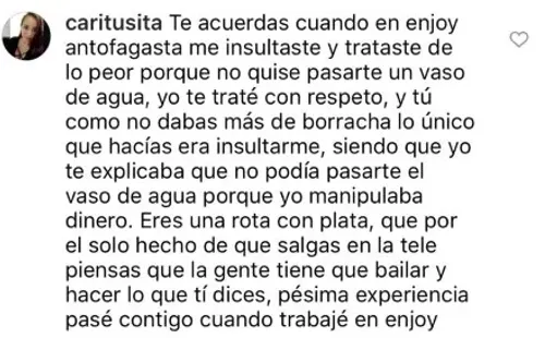 La arremetida de la usuaria de Instagram contra Patricia López.
