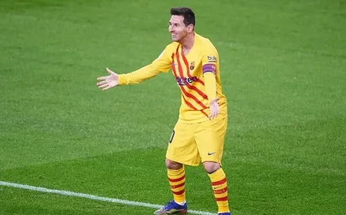 Con nueve goles, Lionel Messi es el goleador de La Liga junto a otros tres jugadorees, entre ellos, Luis Suárez. (Foto: Getty)