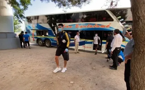 Coquimbo Unido llegó al Estadio Nacional para enfrentar a Defensa y Justicia, pero ahora los obligan a ir a Paraguay a disputar el duelo. Foto: Coquimbo Unido