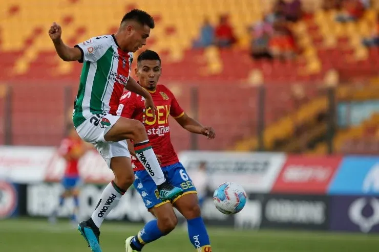 Unión Española y Palestino empataron a uno en el encuentro de la primera rueda del Campeonato. (Foto: Agencia Uno)