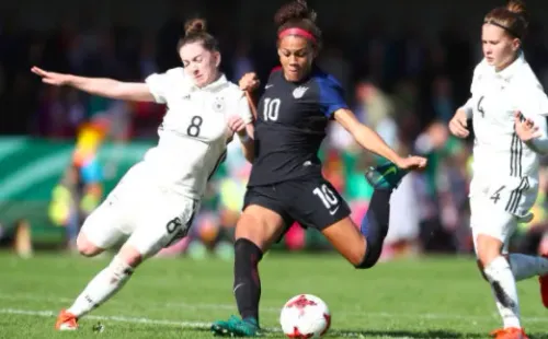 Trinity Rodman ya suma experiencia como seleccionada en divisiones menores de Estados Unidos. Foto: Getty Images