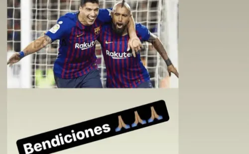 El mensaje de Suárez a Vidal en Instagram.