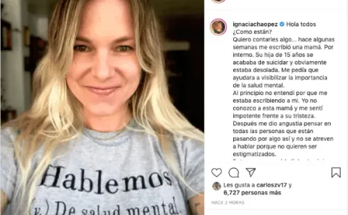 Ignacia Allamand visibiliza su caso de depresión