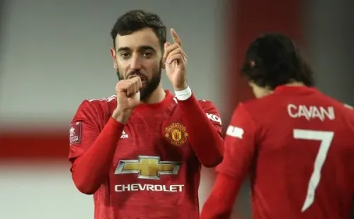 Con un tiro libre de Bruno Fernandes para cerrar el partido, el United avanzó a los octavos de final de la FA Cup. (Foto: Getty)