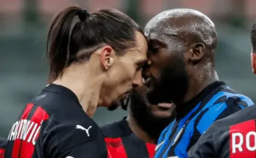 Zlatan y Lukaku se insultaron fuerte. Pero fue el sueco el que sacó la peor parte, ya que luego se ganaría otra amarilla que lo sacó de la cancha. Foto: Getty Images