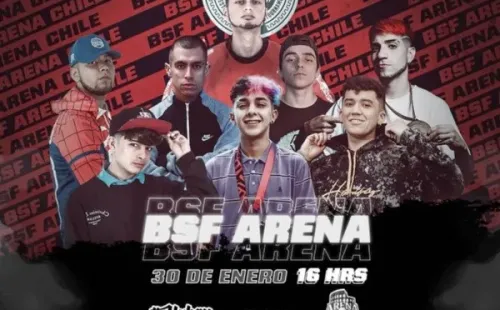 Los 8 freestylers que van por el título. (Foto: BSF Arena Chile)