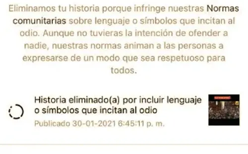 El 'reclamo' de Nano Calderón en sus Historias de Instagram.