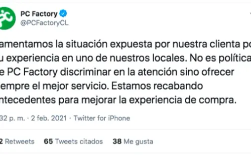 La respuesta de PC Factory ante las cientos de críticas que se desataron en redes sociales por la denuncia de sexismo de @oh.margot.