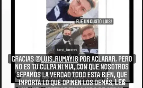 La historia de Karol Lucero con la publicación de Luis.