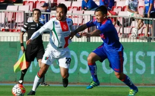 La última vez de Mathías Vidangossy en Primera División fue en el año 2016, con la camiseta de Palestino. Foto: Agencia Uno