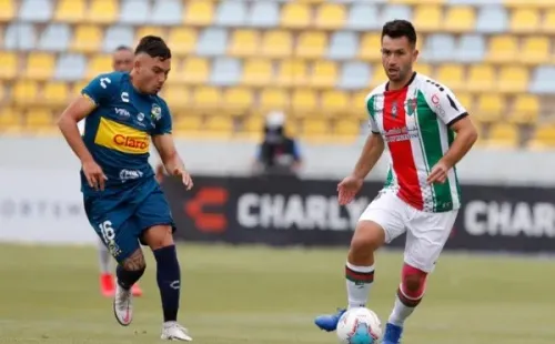 Palestino fue hasta Viña para vencer a Everton y dar un paso más hacia uno de los cupos a la Copa Libertadores. Foto: Agencia Uno.