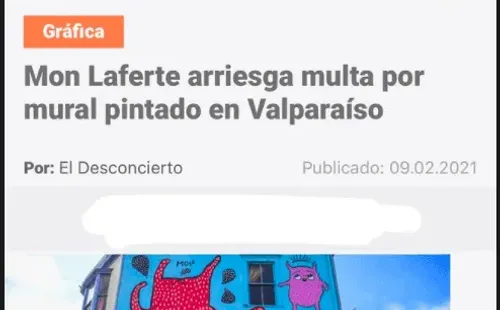 La “telenovela” de irónico relato que compartió Mon Laferte en su Instagram, por la polémica que generó su mural en Valparaíso.(2)
