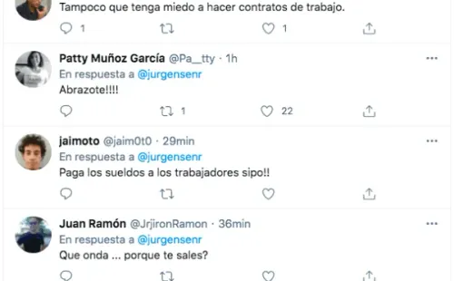 Las reacciones al cierre de la cuenta de Mauricio Jürgensen en Twitter.(3)