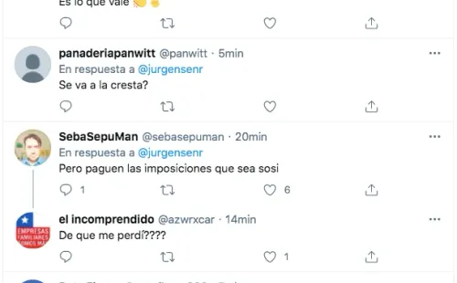 Las reacciones al cierre de la cuenta de Mauricio Jürgensen en Twitter.(4)