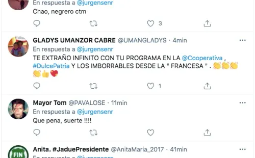 Las reacciones al cierre de la cuenta de Mauricio Jürgensen en Twitter.(9)