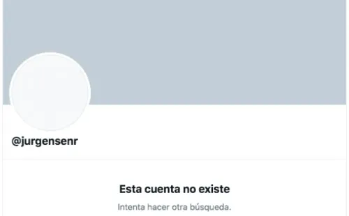La cuenta de Mauricio Jürgensenen Twitter fue deshabilitada pocos minutos después.