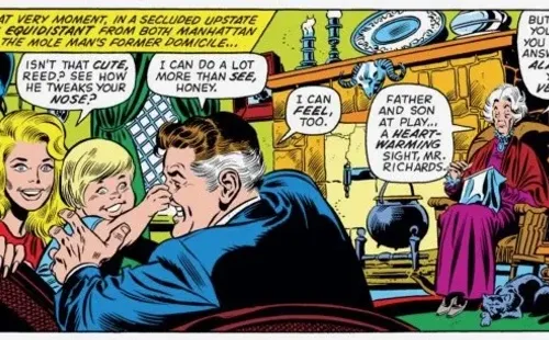 Agatha Harkness cuidaba al hijo de la Reed Richards y Sue Storm en los cómics. En “WandaVision” tiene un rol un poco más siniestro.