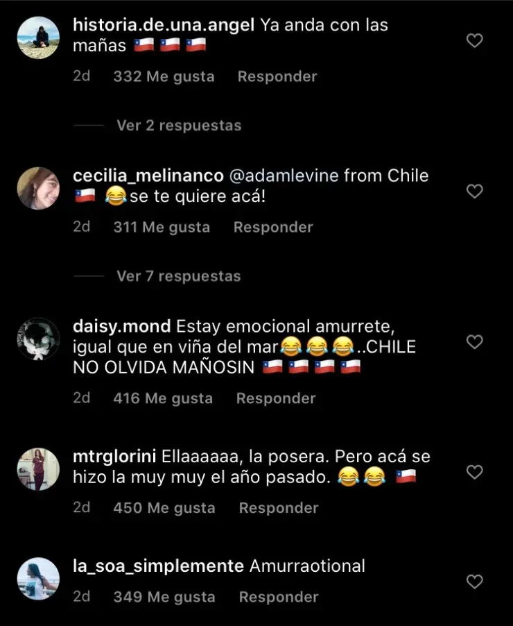 Maroon 5: Las reacciones de los chilenos ante la foto “emocional” de Adam Levine.(8)