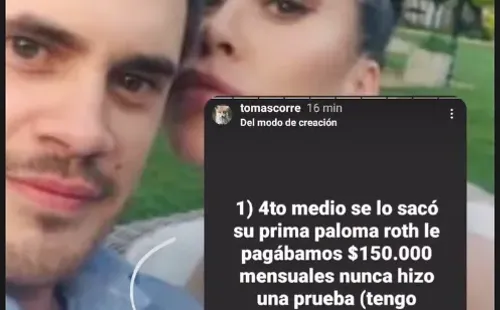Las historias compartidas por la ex pareja de Vale Roth.(1)
