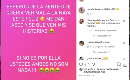 Las actualizaciones sobre Naya Fácil que entregaron sus cercanos enInstagram.(2)