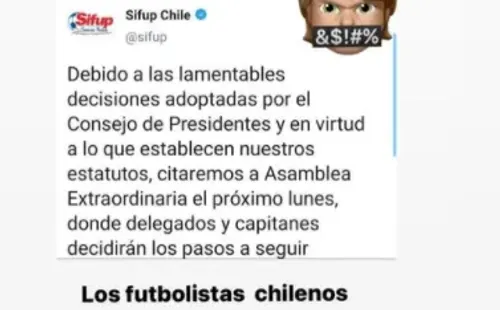 Arturo Vidal mostró su molestia contra la ANFP por negarle el ascenso directo a la Segunda División.