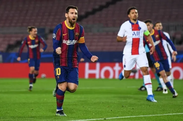 Lionel Messi fue autor del único gol catalán en el duelo de ida de los octavos de final de la Champions League. (Getty)