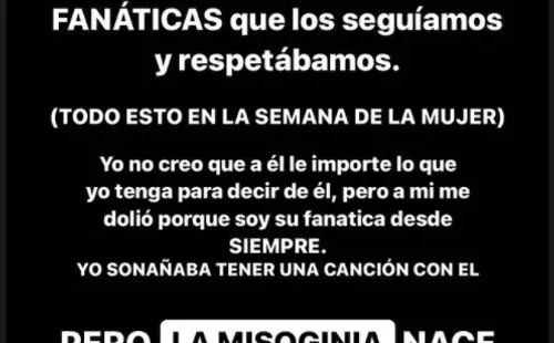 La iracunda publicación con que Cazzu reaccionó al mensaje machista de Arcángel y que publicó antes de la llamada telefónica.