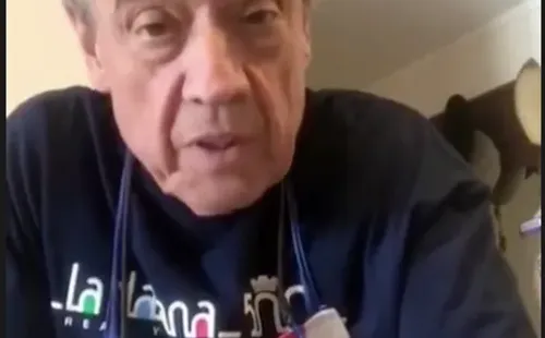 Mauricio Pesutic enviándole un mensaje a sus seguidores desde su cuarentena.