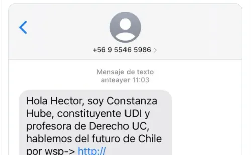 Héctor Morales molesto por la estrategia de campaña de la candidata constituyente UDIConstanza Hube.(1)
