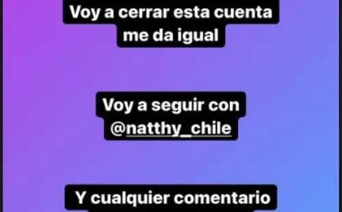 La reacción de Nathy Chilena tras la polémica que involucró a Luis Jara en Instagram y Twitter.(3)