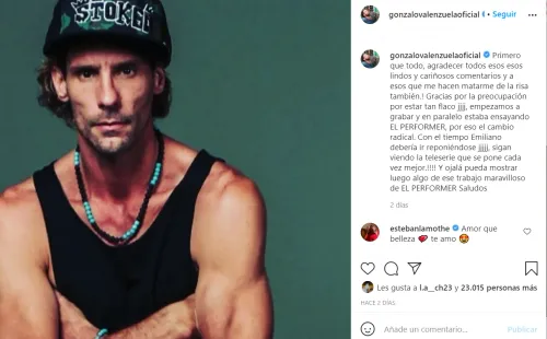 Gonzalo Valenzuela aclara el motivo de su delgadez