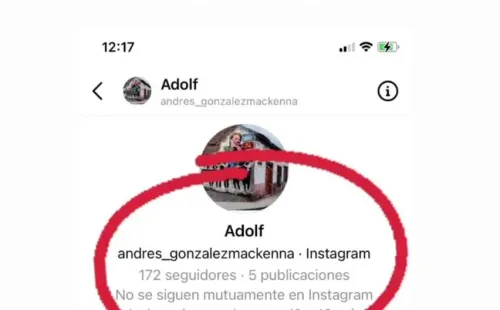 Natalia Valdebenito funa a usuario en Instagram