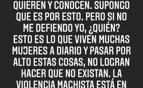 Natalia Valdebenito funa a usuario en Instagram