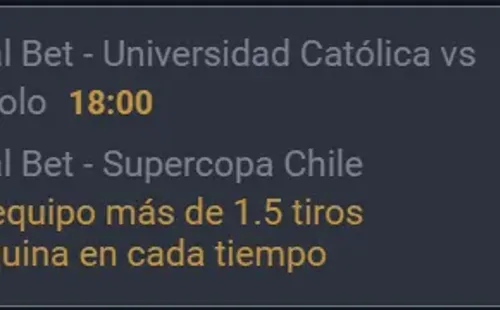 Esta es la cuota especial que te cuenta Betsala en esta Supercopa de Chile. | Foto: Betsala.
