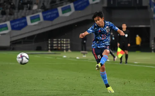 Tafefuse Kubo la gran figura del partido en la goleada de Japón sobre Argentina (Getty Images)