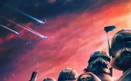 El afiche oficial de “Star Wars: The Bad Batch”, serie que se estrenará en Disney+.