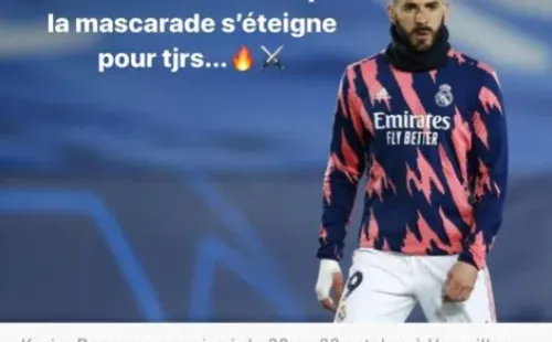 Historia de Benzema en su Instagram